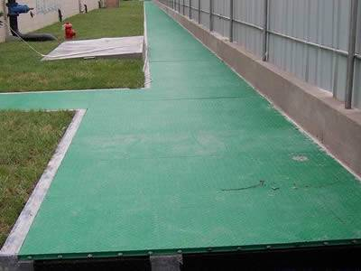 green-covered-frp-grating-application