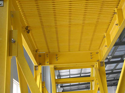 FRP channel ladders supports