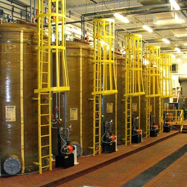FRP caged ladders for chemical industry