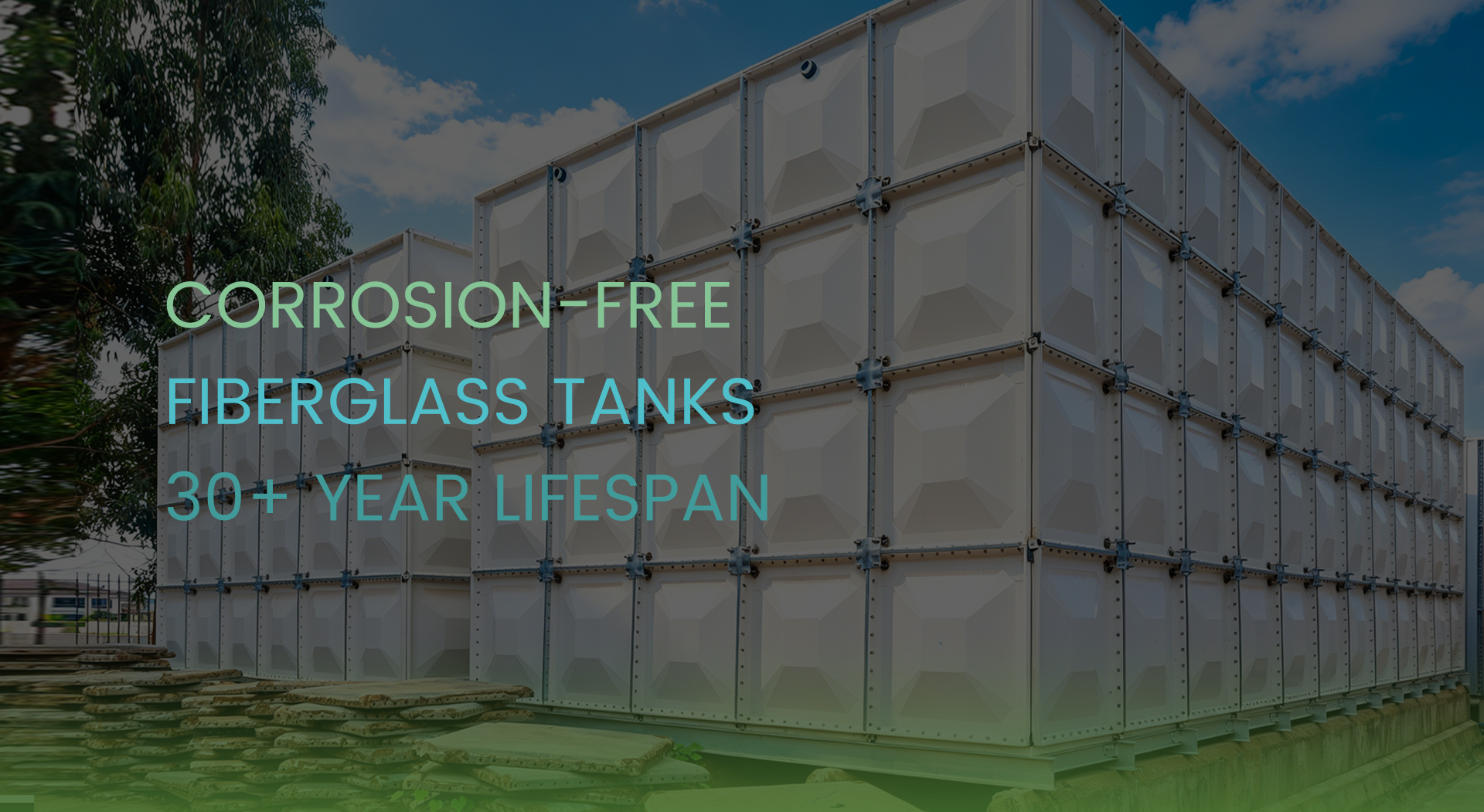 Corrosion-Free Fiberglass Tanks – 30+ Year Lifespan