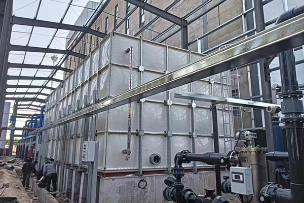 10,000 m³ FRP Fire Tank Installation – Commercial Complex Project