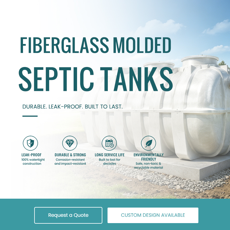 Fiberglass Molded Septic Tanks